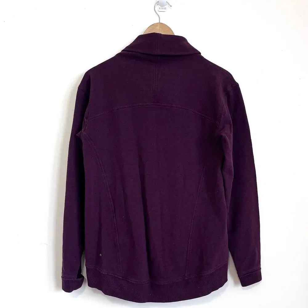 Lululemon Womens Thick Warm Pullover Sweatshirt Size 8 Burgundy‎ Oversized Cozy